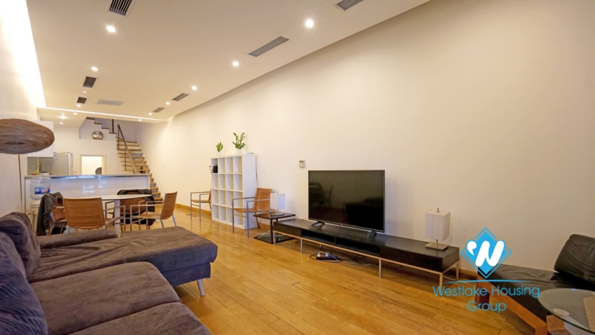 Two bedroom duplex apartment for rent with Hoan Kiem lake view